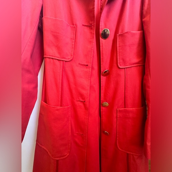 Jean-Charles de Castelbajac Red Coat wt gold buttons Size 40 - Picture 3 of 9